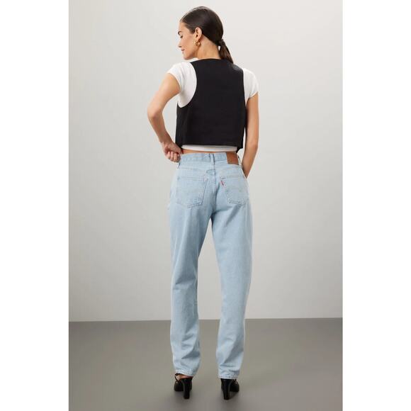 RTR Sz 30 10 Levi’s 501 ‘81 Light Blue Wash High Rise Straight Leg Denim Jeans - Picture 2 of 9